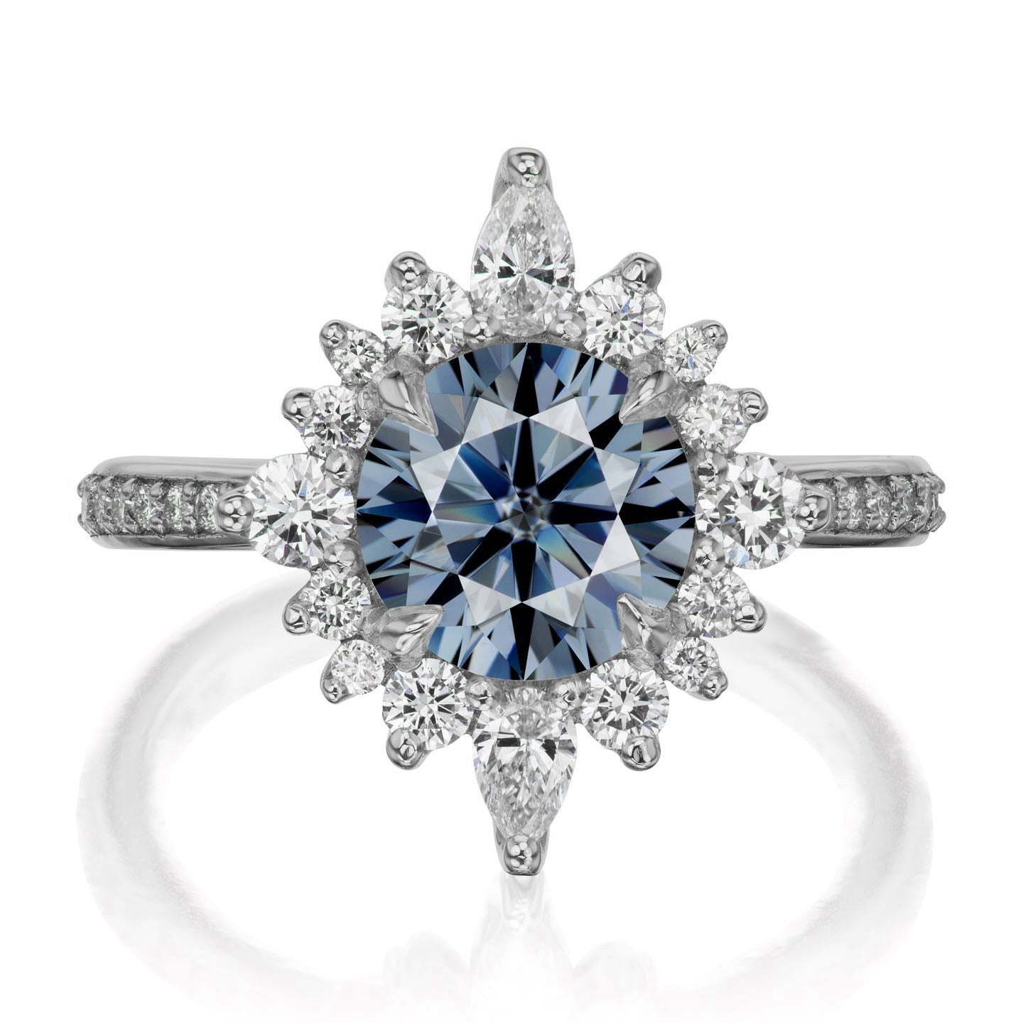 Moissanite Cleaning White Sapphire Lab-Grown White Sapphire Round