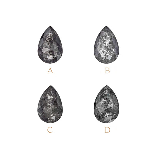 ::color_white_rose_yellow ::| Pear salt + pepper diamond options for the Celeste salt + pepper diamond engagement ring