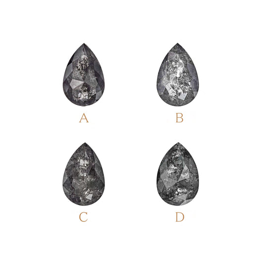 ::color_white_rose_yellow ::| Pear salt + pepper diamond options for the Artemis salt + pepper diamond engagement ring