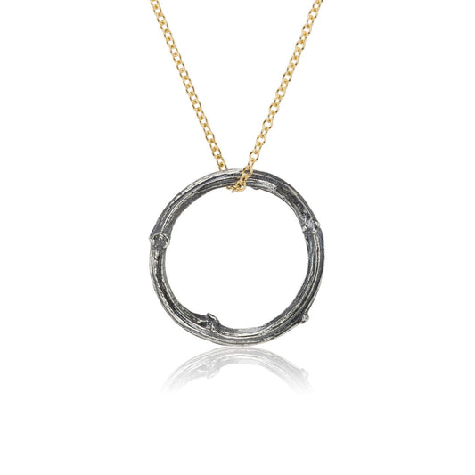 ・TWIG NECKLACE・Sterling Silver Twig, Gold-Filled Chain (Ready to Ship)