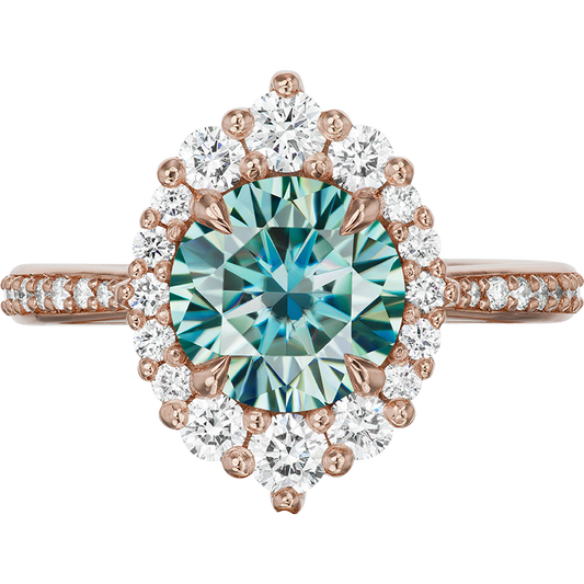 Aqua-Teal Moissanite