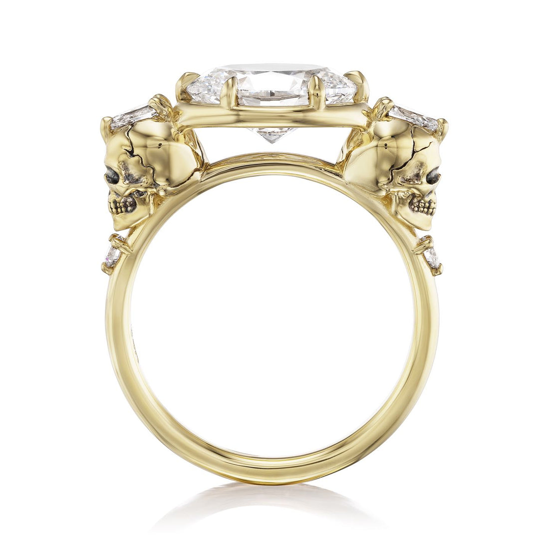 JULIET | Skull Ring: Oval Lab-Grown Diamond | Kristin Coffin Jewelry