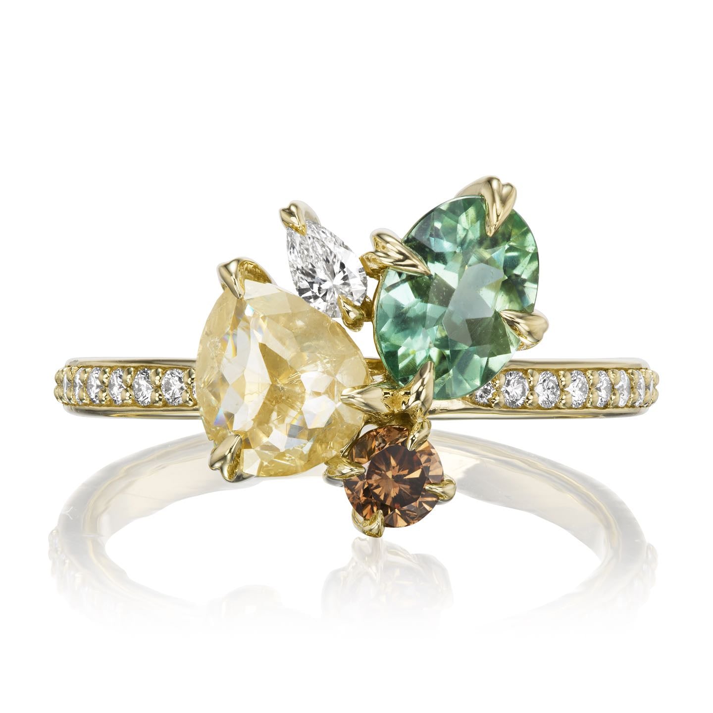 PRIMROSE | Toi et Moi Salt + Pepper Diamond Ring | Kristin Coffin Jewelry