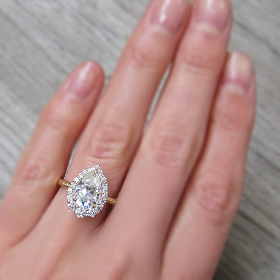 Graduated halo sale ring