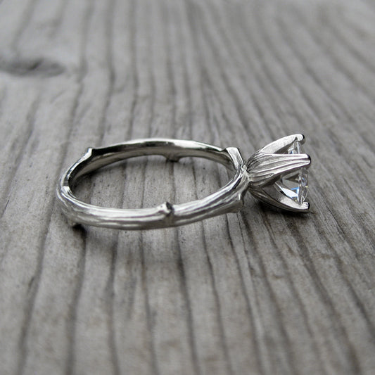 Round Forever Brilliant™ Moissanite Twig Engagement Ring (1.25ct, Ready to Ship)