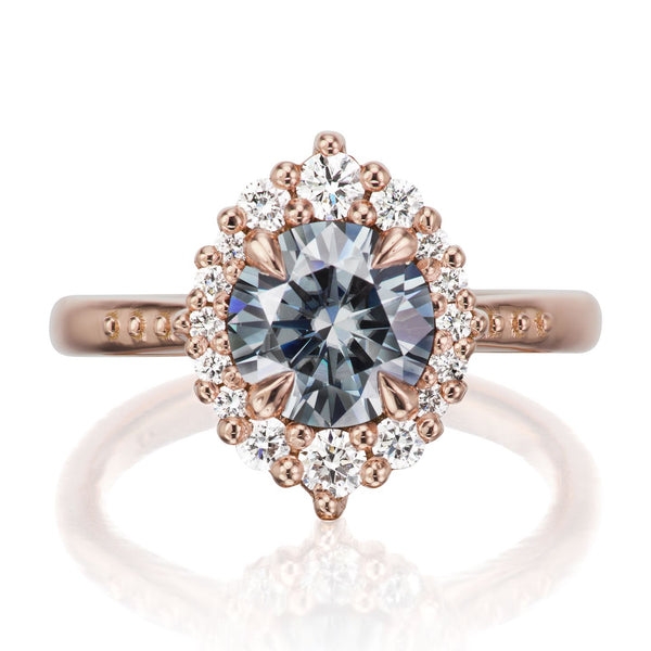 Emerson Grey Moissanite Ring 1.27ctw Kristin Coffin Jewelry