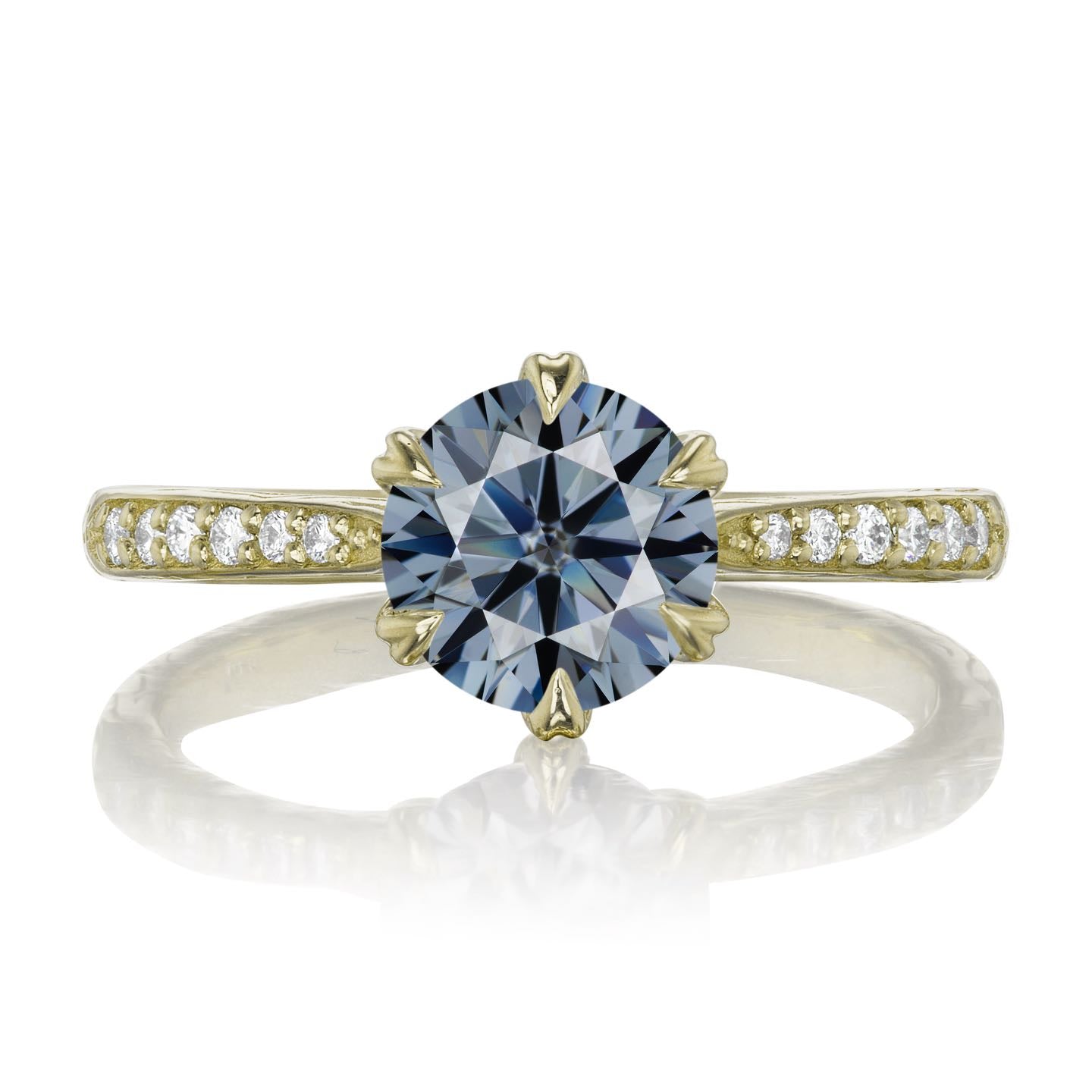 Camille | Grey Moissanite Ring (1.25ct) | Kristin Coffin Jewelry