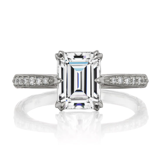 Naomi | Emerald Moissanite Ring (1.75ct) | Kristin Coffin Jewelry