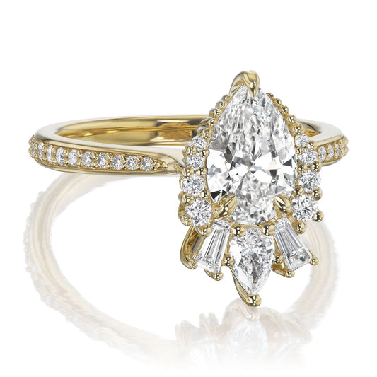 ・ARTEMIS・Pear Lab-Grown Diamond Center (VS1/E), Diamond Accents (1.70ctw)