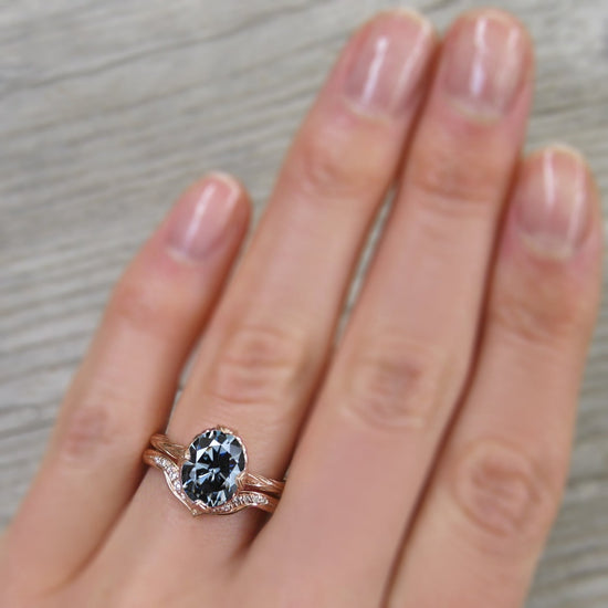 Dark grey diamond ring best sale