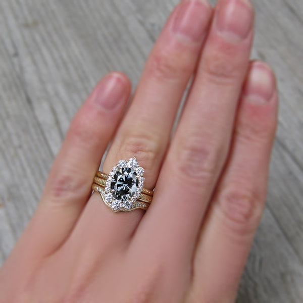 Iconic grey moissanite hotsell