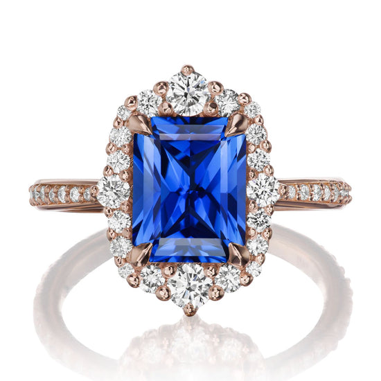 1.06ct Blue Sapphire and Diamond Ring — The Gem Vault