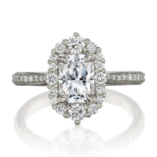 Diamond Ring Alibaba Starsgem Adeline Radiant Moissanite Ring