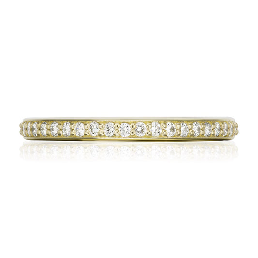 ::color_yellow ::| Diamond wedding band Eleanor yellow gold front view