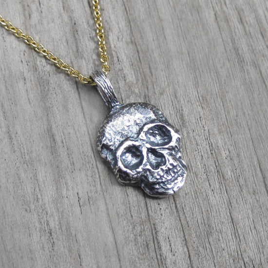 Handmade Skull Necklace Sterling Silver Kristin Coffin Jewelry