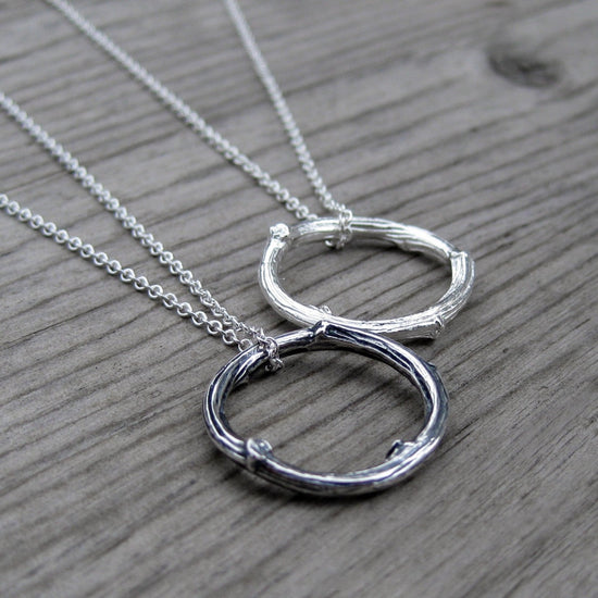 Twig Circle Necklace, Sterling Silver | Kristin Coffin Jewelry