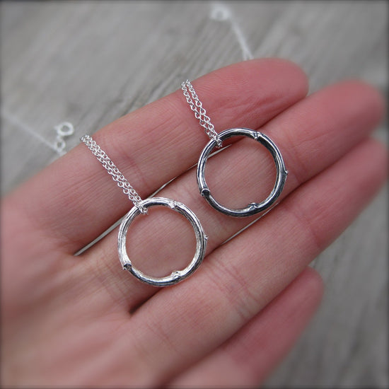 Twig Circle Necklace, Sterling Silver | Kristin Coffin Jewelry